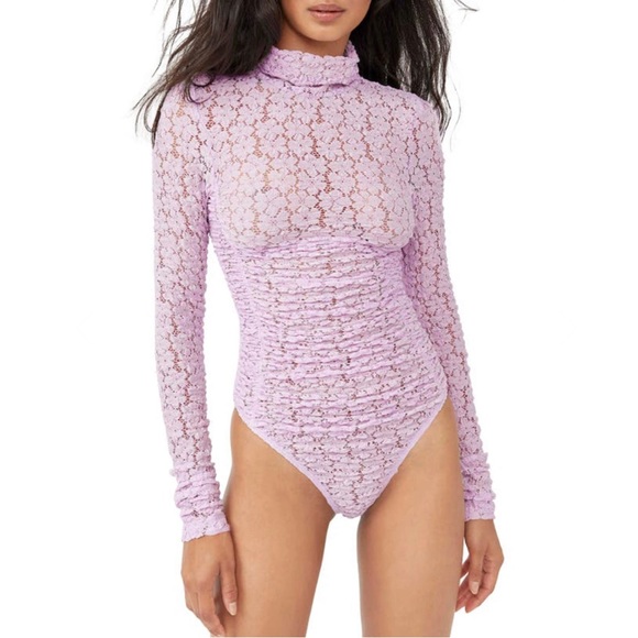 Free People Other - Free People Day 'n' Night Lace Bodysuit Orchid Ice Size S